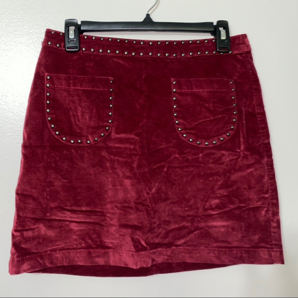 Missimo Supply Co. Burgundy Mini Skirt